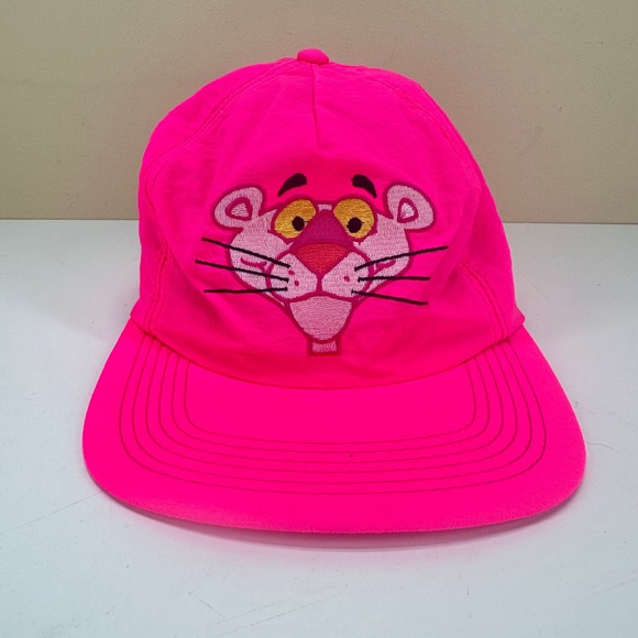 Pink Panther Other - Vintage Pink Panther Hat Adjustable Neon Snapback Made In USA Embroidered 90s